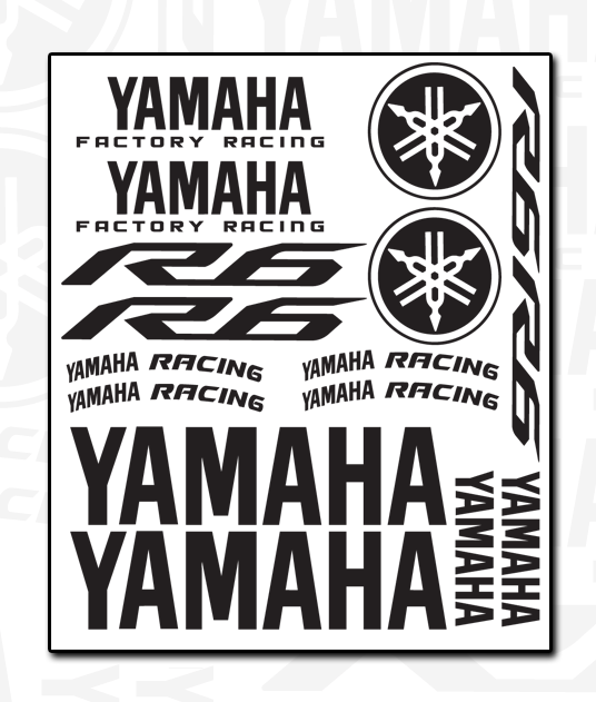 Pack 4 stickers YAMAHA logo 20 cm type B YAMAHA by MB2S