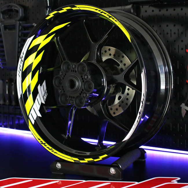 CGD Graphics Yellow GP Style Rim Stripes For Yamaha YZF R6 - Wheel Decals & Stickers