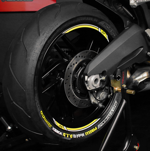 Yellow Logo Rims Rim Stripes & Tire Logos Set – MOTOINKZ
