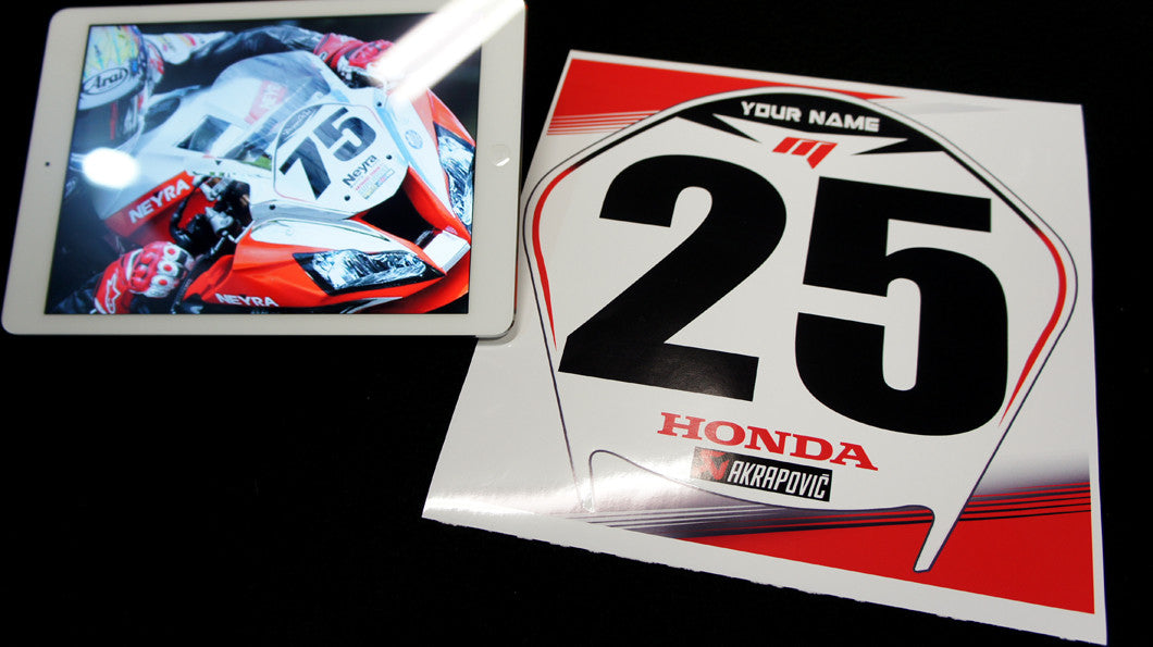 Racing Number Plate